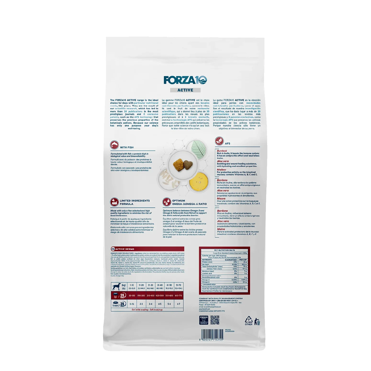 Forza10 Nutraceutic Active Dermo Support Diet Dry Dog Food - Image 2
