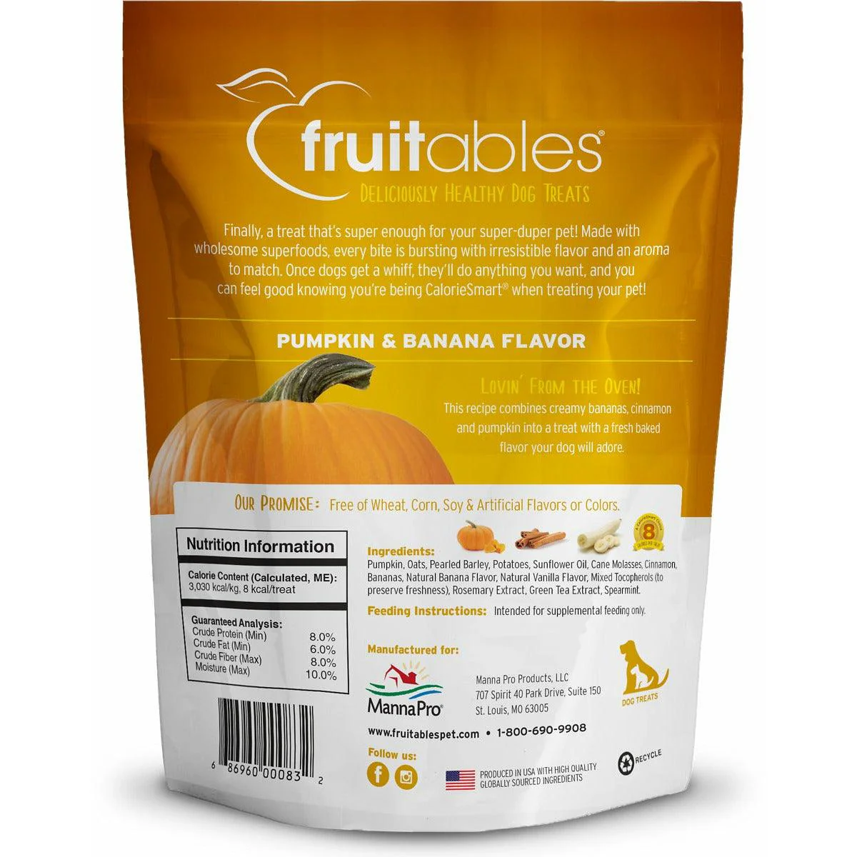 Fruitables Dog Treats Pumpkin & Banana - Image 2