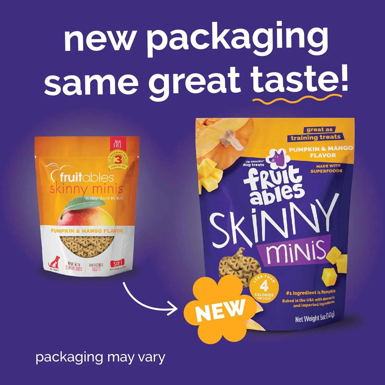 Fruitables Skinny Minis Dog Treats Pumpkin & Mango - Image 2