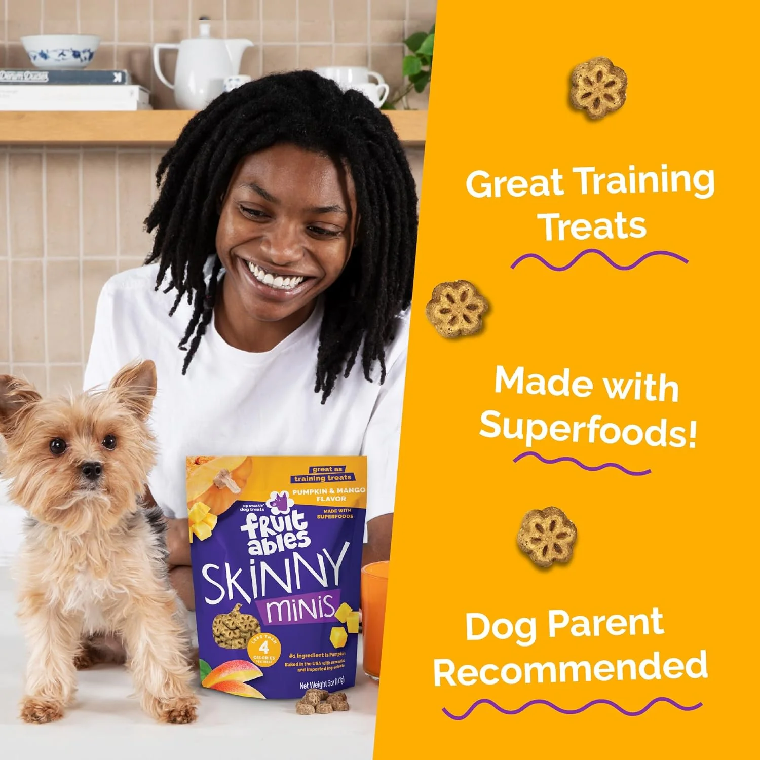 Fruitables Skinny Minis Dog Treats Pumpkin & Mango - Image 3