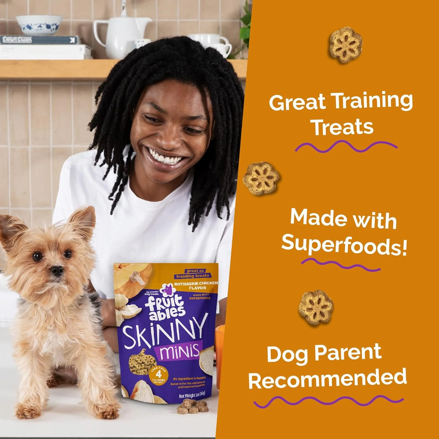 Fruitables Skinny Minis Dog Treats Rotisserie Chicken - Image 2