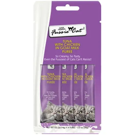 Fussie Cat Puree Tubes Chicken in Goats Milk