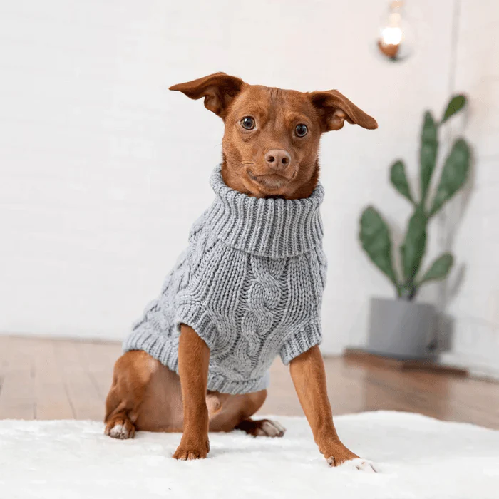 GF Pet Chalet Sweater Grey For Dogs - Image 4