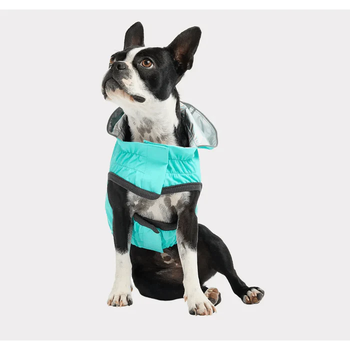 GF Pet Reversible Raincoat Neon Aqua For Dogs - Image 3