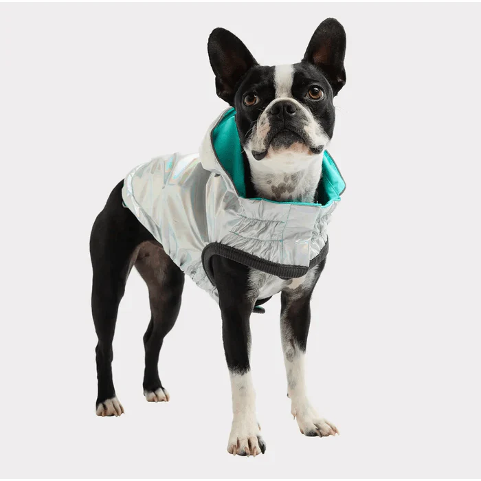 GF Pet Reversible Raincoat Neon Aqua For Dogs - Image 4
