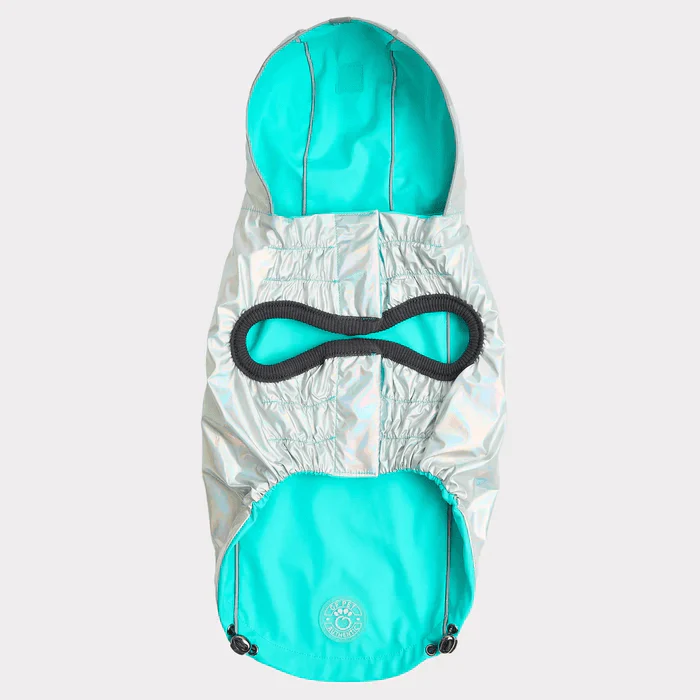 GF Pet Reversible Raincoat Neon Aqua For Dogs - Image 5