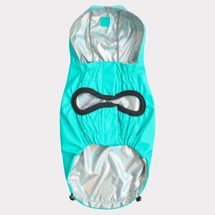 GF Pet Reversible Raincoat Neon Aqua For Dogs - Image 6