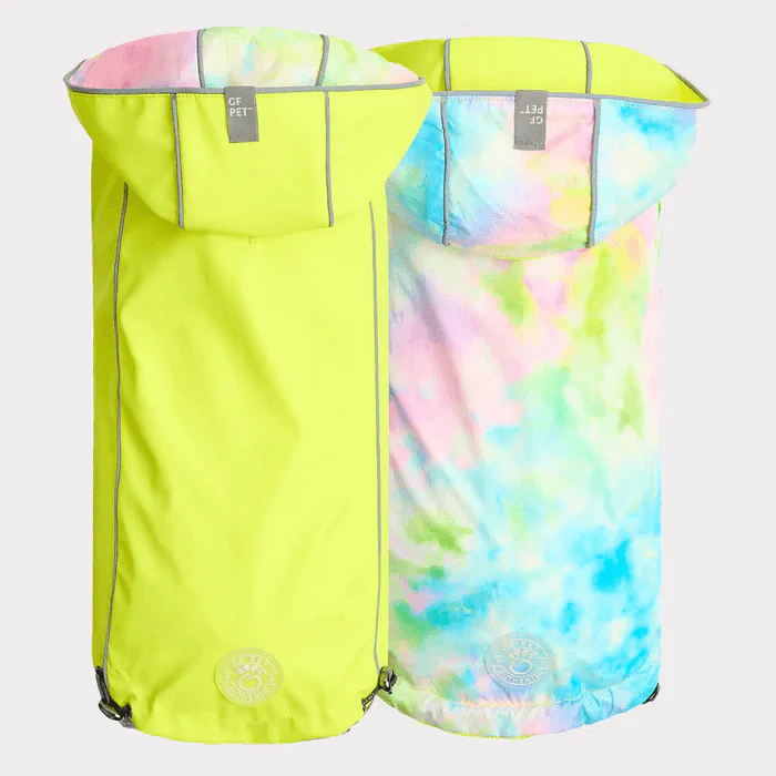 GF Pet Reversible Raincoat Neon Yellow For Dogs