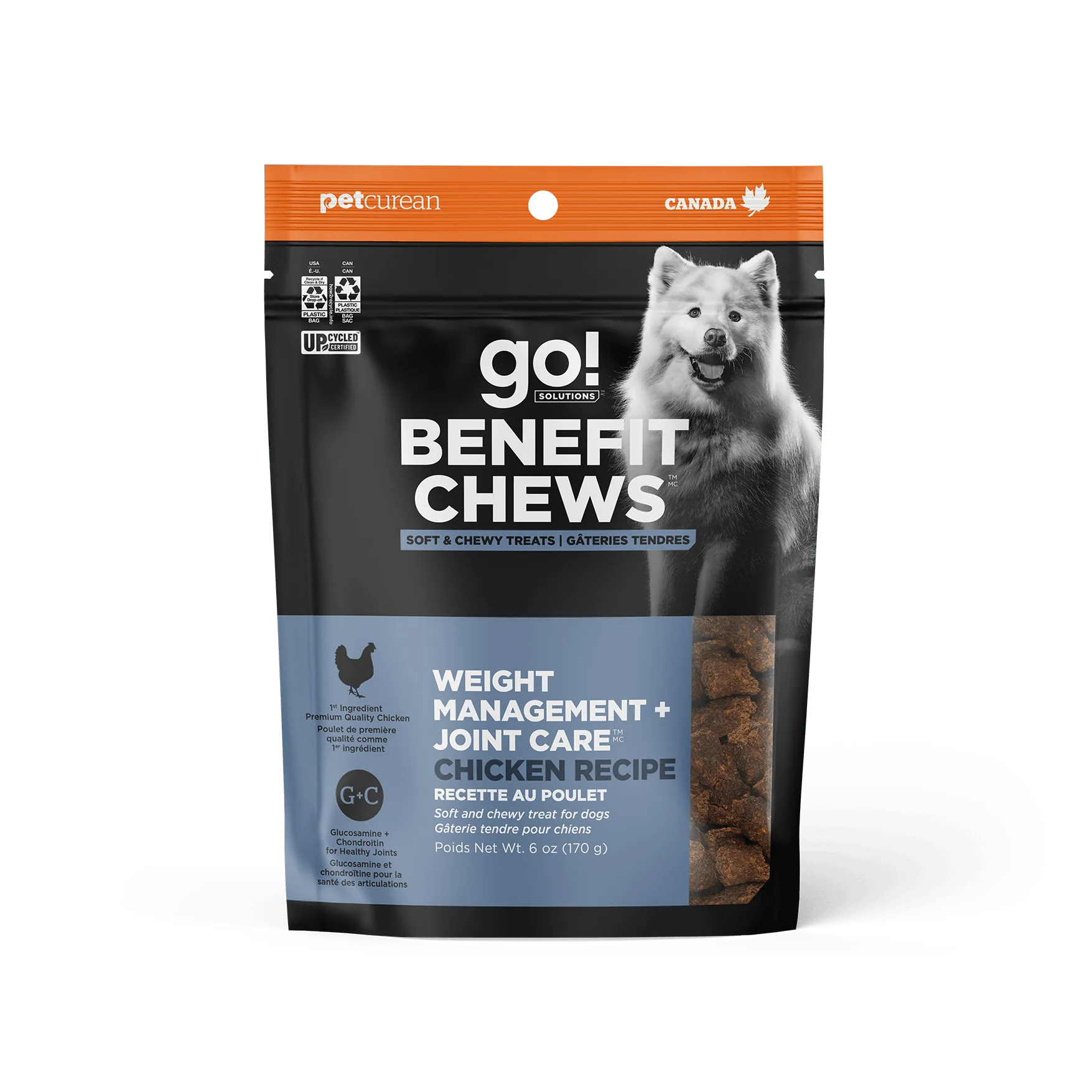 Go! Benefit Chews Weight Management + Joint Care Soft and Chewy Treats Chicken Recipe For Dogs