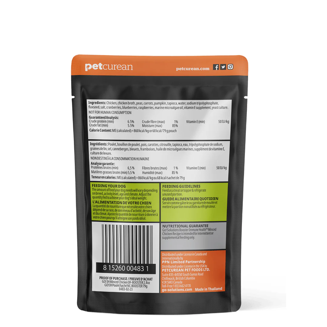 Go! Booster Immune Health Minced Chicken with gravy for dogs - Image 2