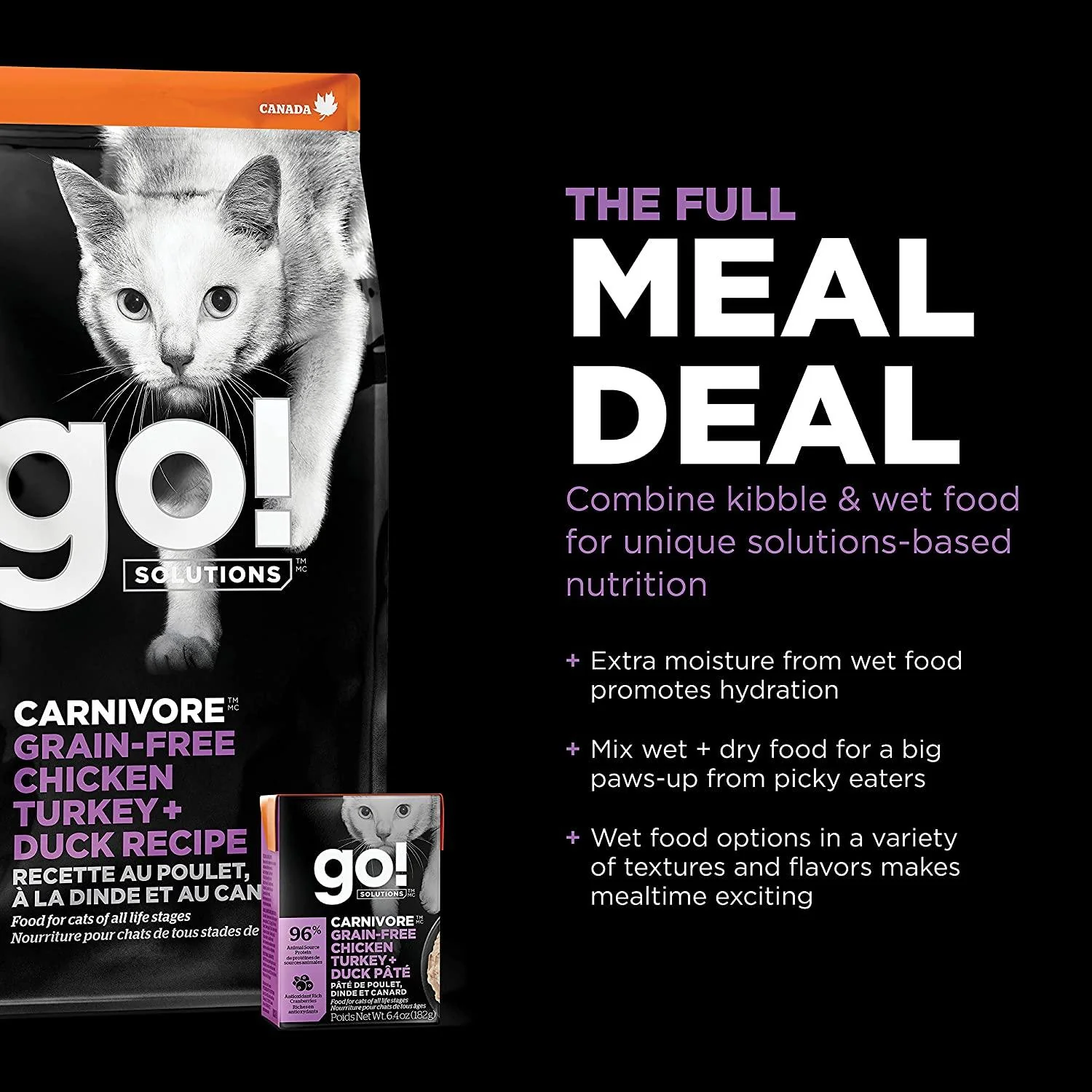 Go! Carnivore Grain Free Chicken, Turkey + Duck Recipe for cats - Image 6