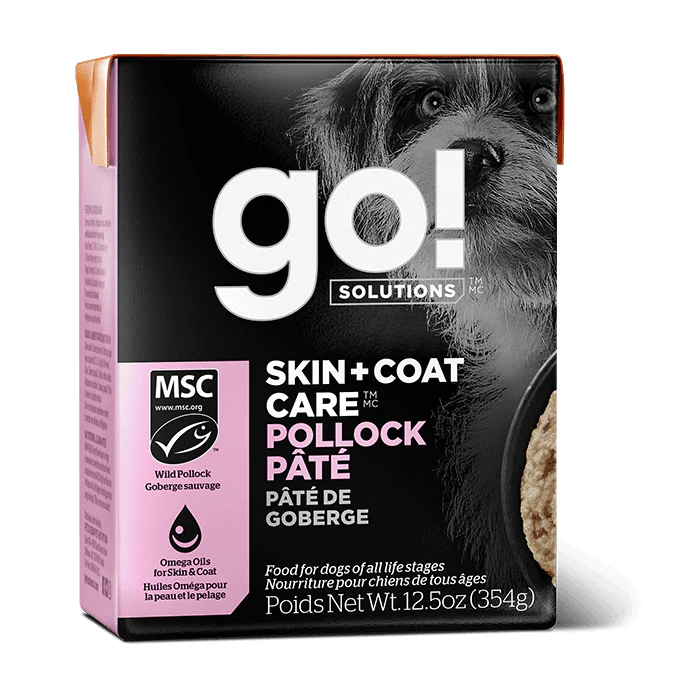 Go! Skin + Coat Care Pollock Pâté With Grains for dogs