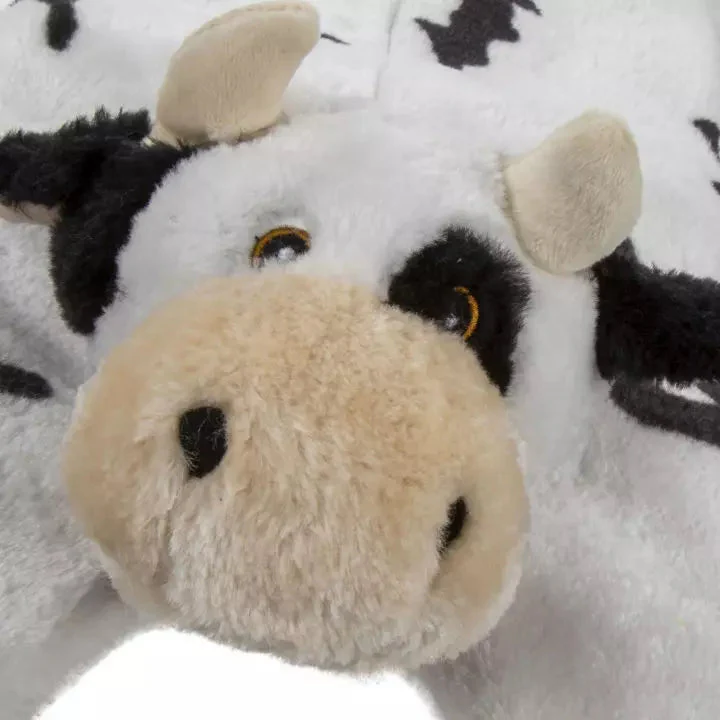 goDog Flatties Chew Guard Barnyard Buddie Cow Dog Toy - Image 3