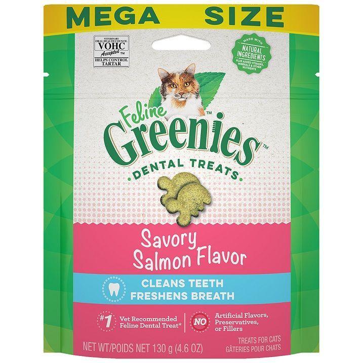 Greenies Feline Natural Dental Care Cat Treats Savory Salmon Flavour - Image 2