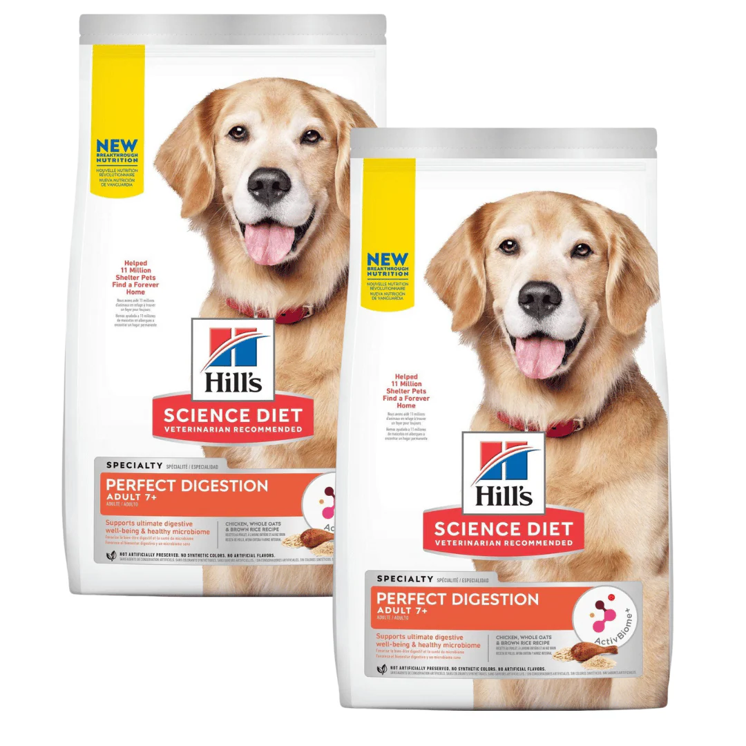 Hill's Science Diet Adult 7+ Perfect Digestion Chicken, Whole Oats & Brown Rice Recipe Dog Food - Image 6