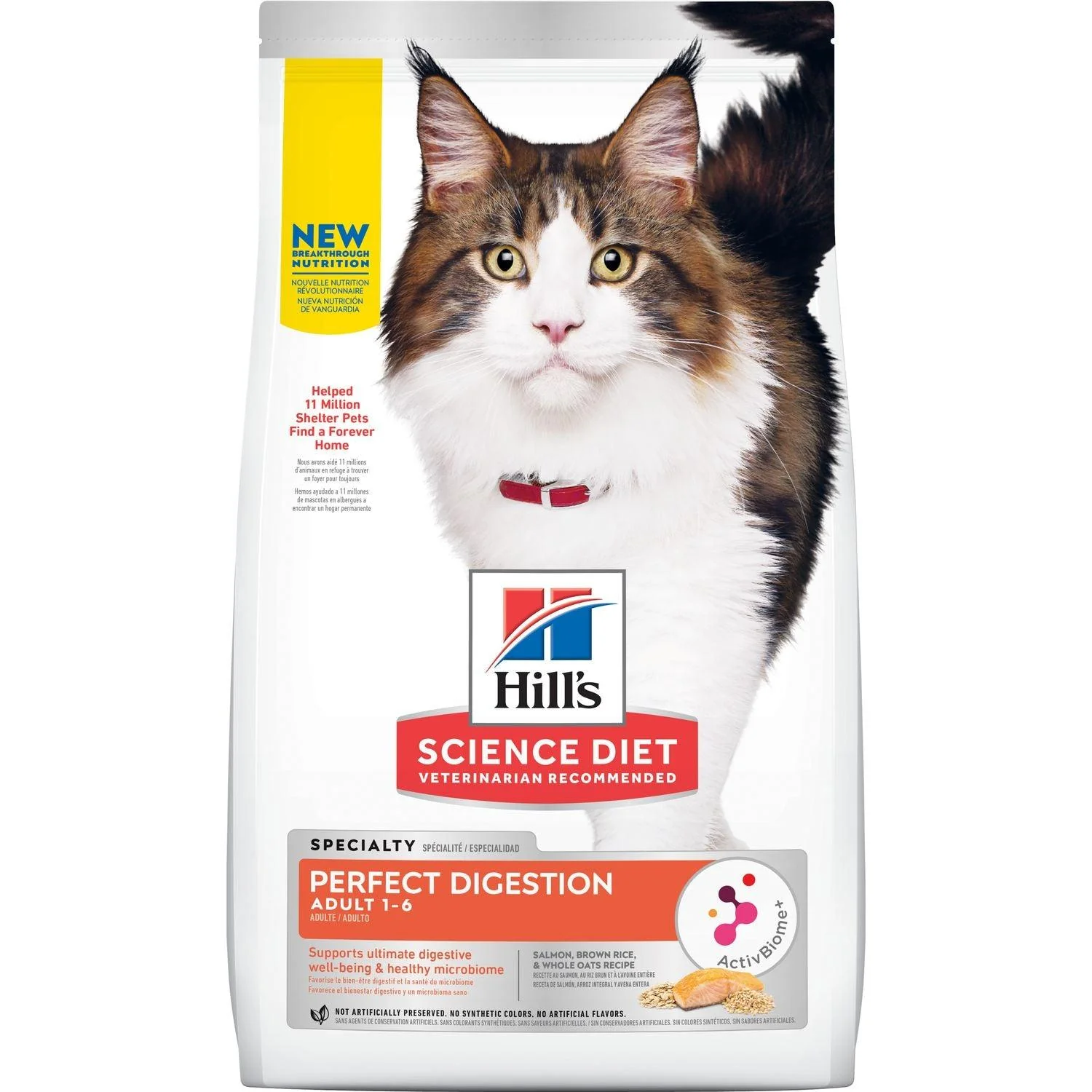 Hill's Science Diet Adult Perfect Digestion Salmon, Brown Rice, and Whole Oats Recipe Cat Food