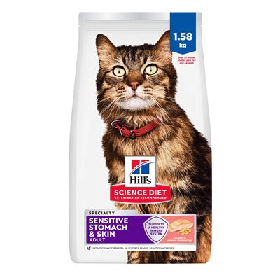Hill's Science Diet Adult Sensitive Stomach & Skin Salmon Recipe Dry Cat Food - Image 8