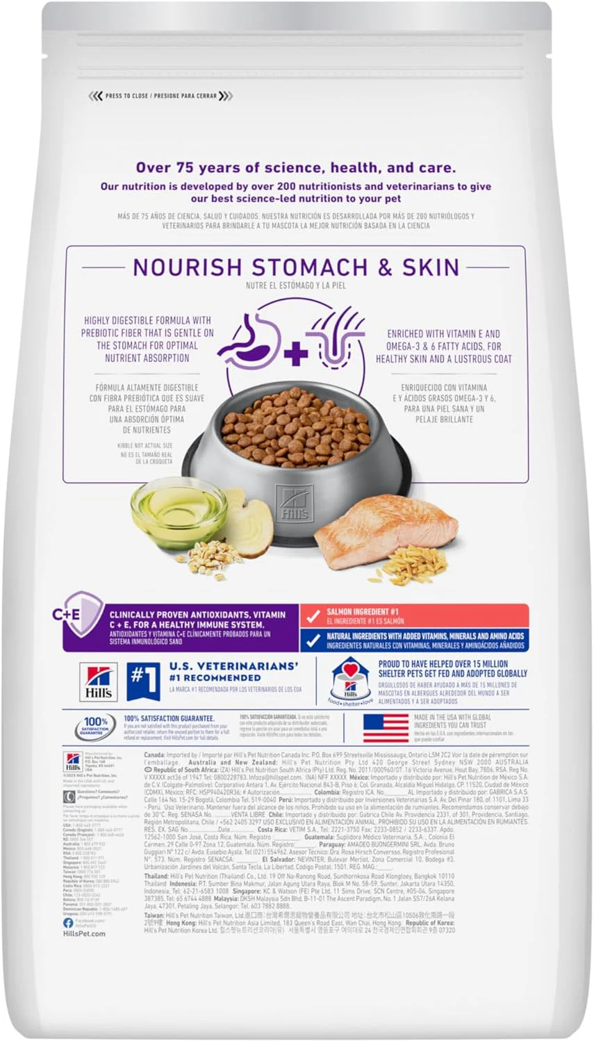 Hill's Science Diet Adult Sensitive Stomach & Skin Salmon Recipe Dry Dog Food - Image 2