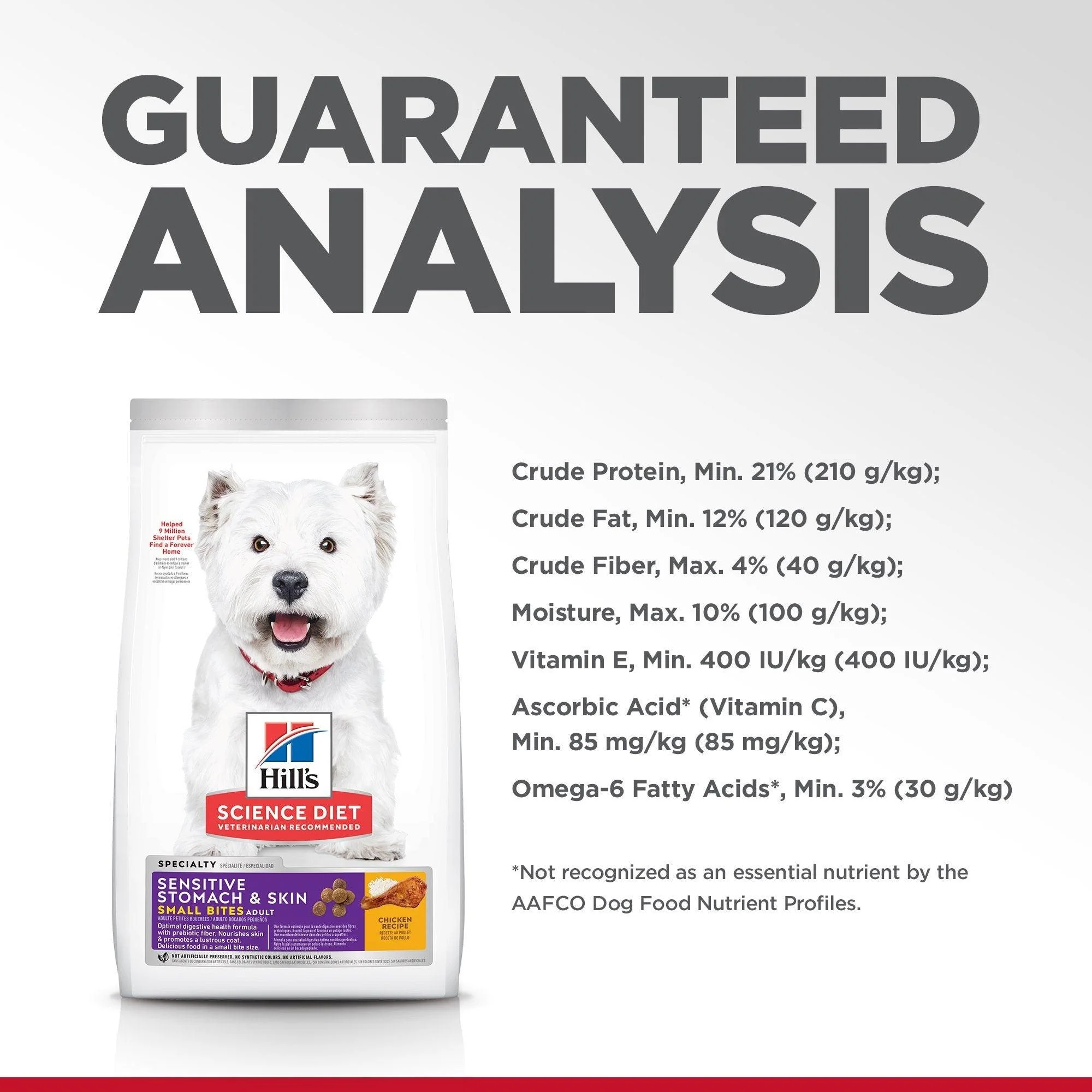 Hill's Science Diet Adult Sensitive Stomach & Skin Small Bites Dry Dog Food, Chicken Recipe, 6.8 Kg Bag - Image 10