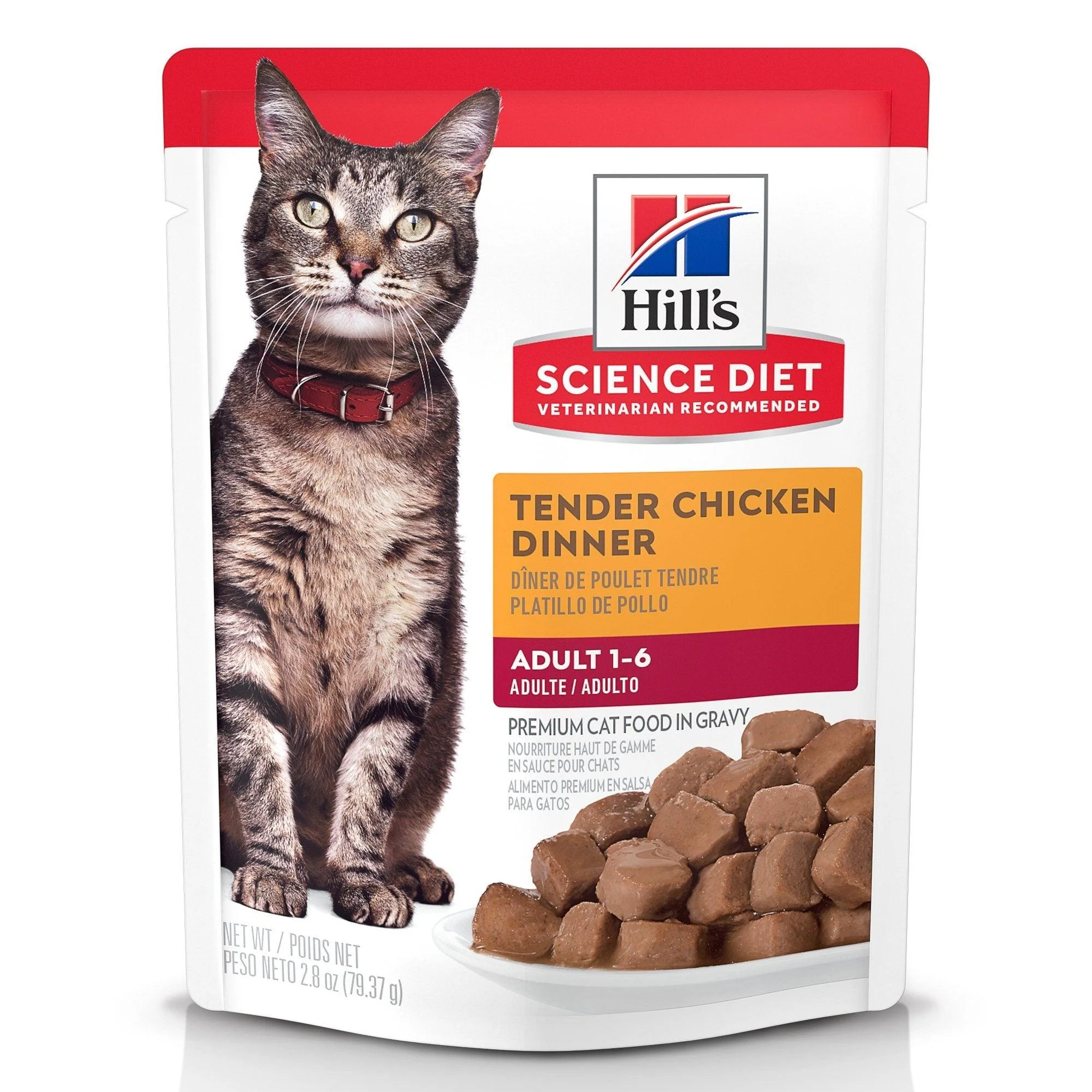 Hill's Science Diet Adult Wet Cat Food, Chicken, 79g pouch