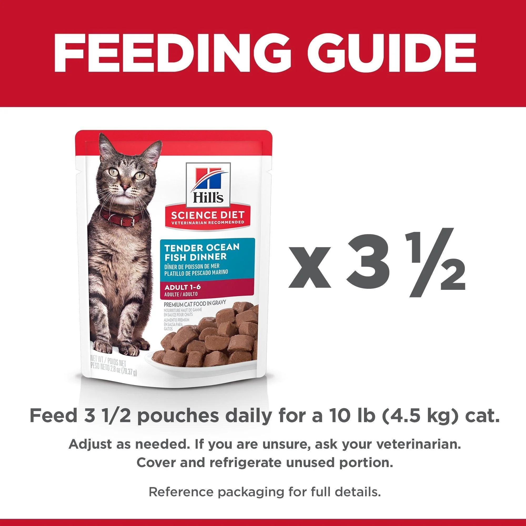 Hill's Science Diet Adult Wet Cat Food, Ocean Fish, 79g pouch - Image 5
