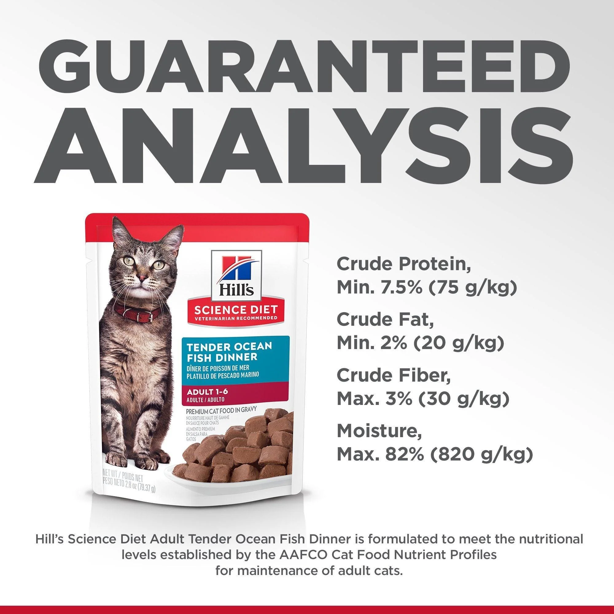 Hill's Science Diet Adult Wet Cat Food, Ocean Fish, 79g pouch - Image 6