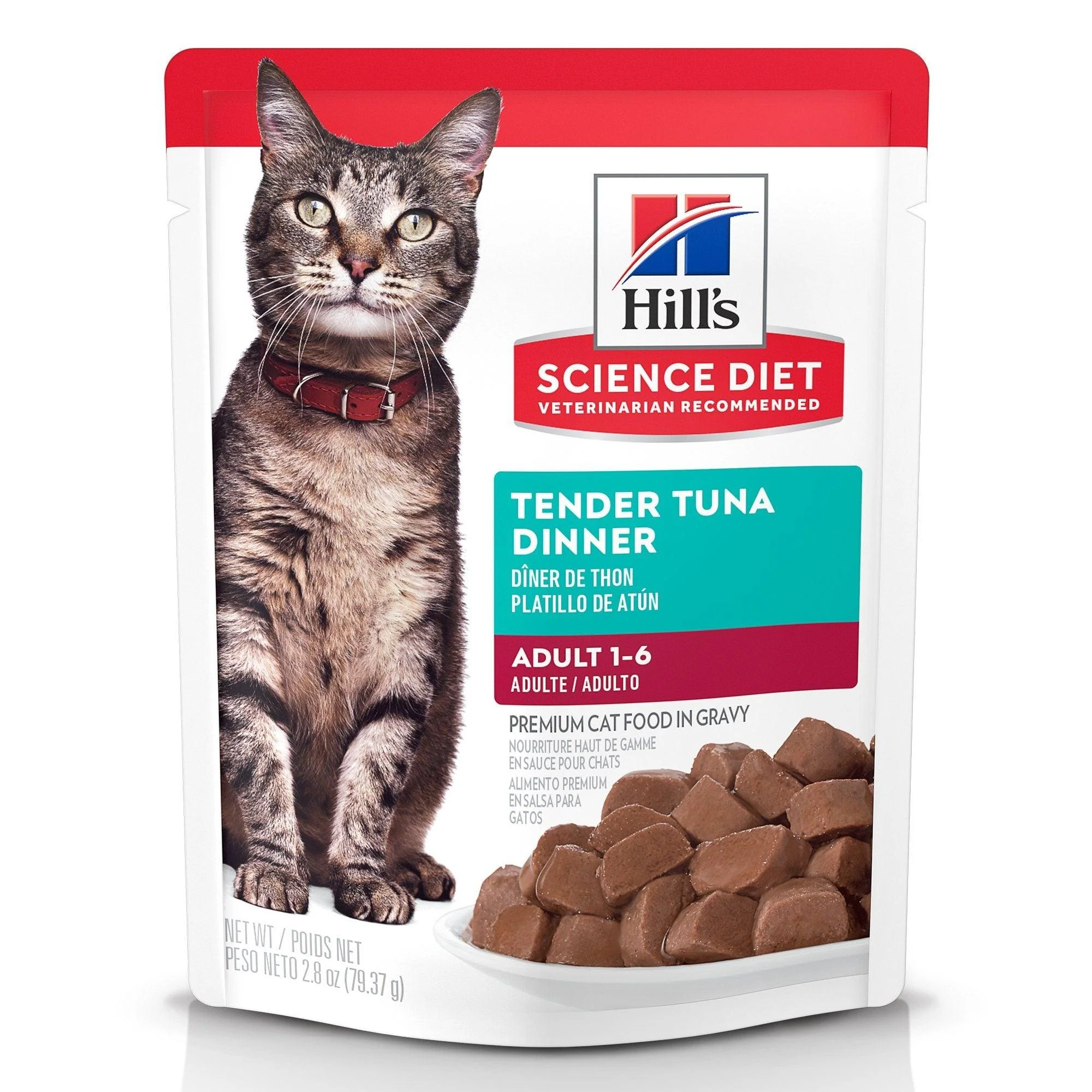 Hill's Science Diet Adult Wet Cat Food, Tuna, 79g pouch