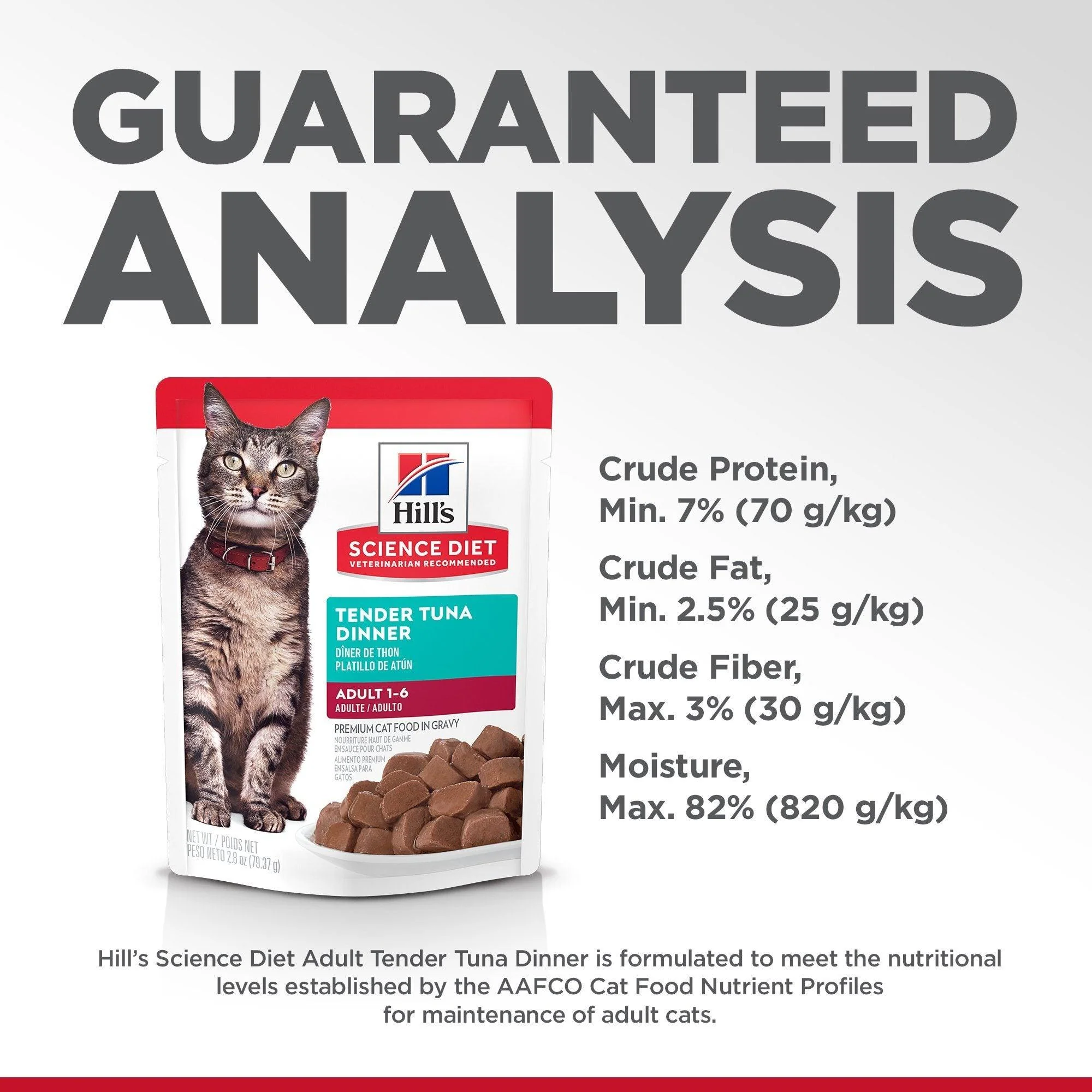 Hill's Science Diet Adult Wet Cat Food, Tuna, 79g pouch - Image 5