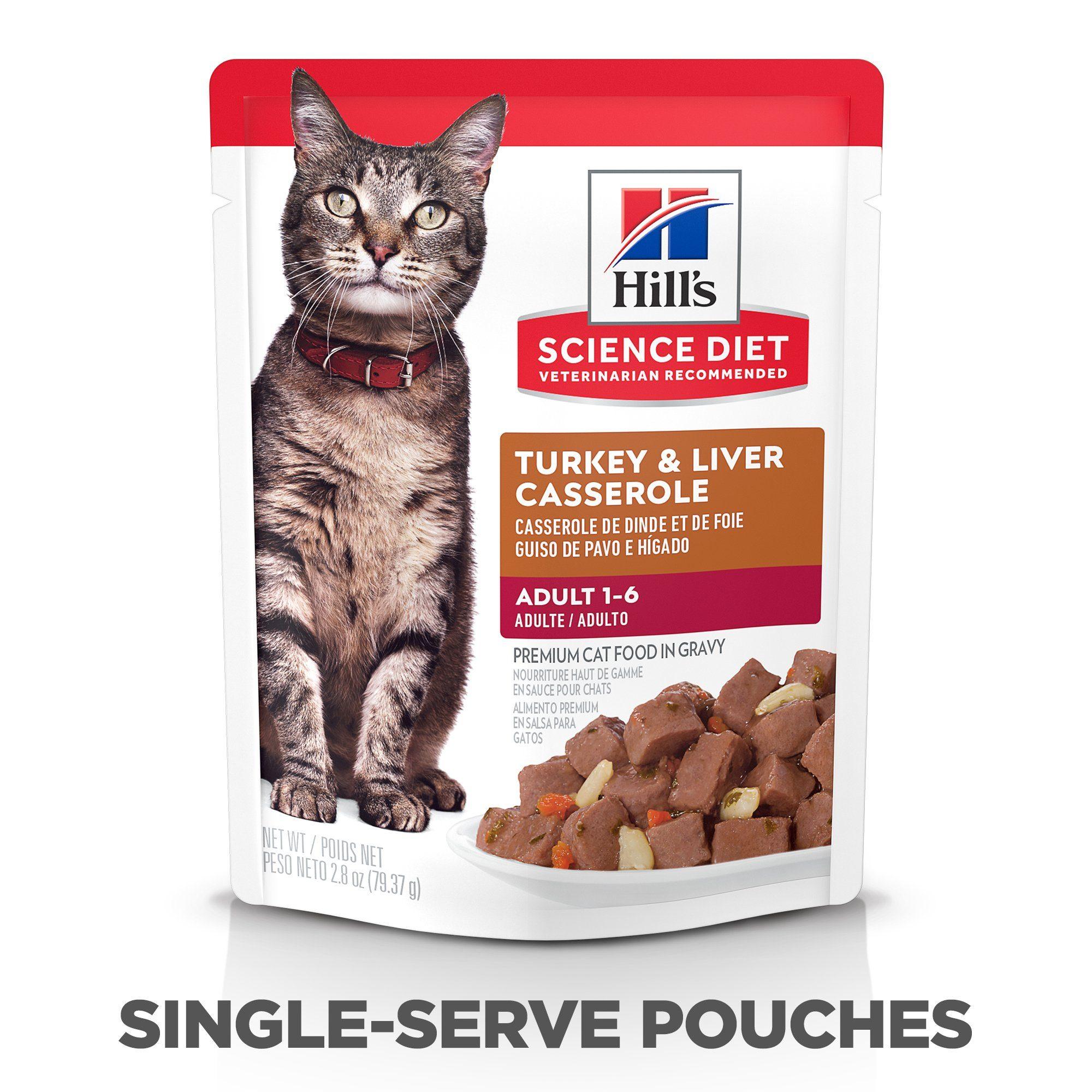 Hill's Science Diet Adult Wet Cat Food, Turkey & Liver, 79g pouch - Image 4