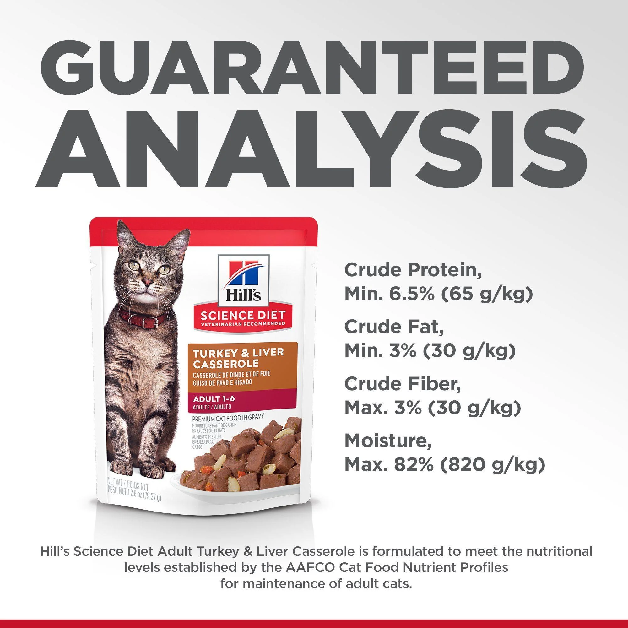 Hill's Science Diet Adult Wet Cat Food, Turkey & Liver, 79g pouch - Image 7
