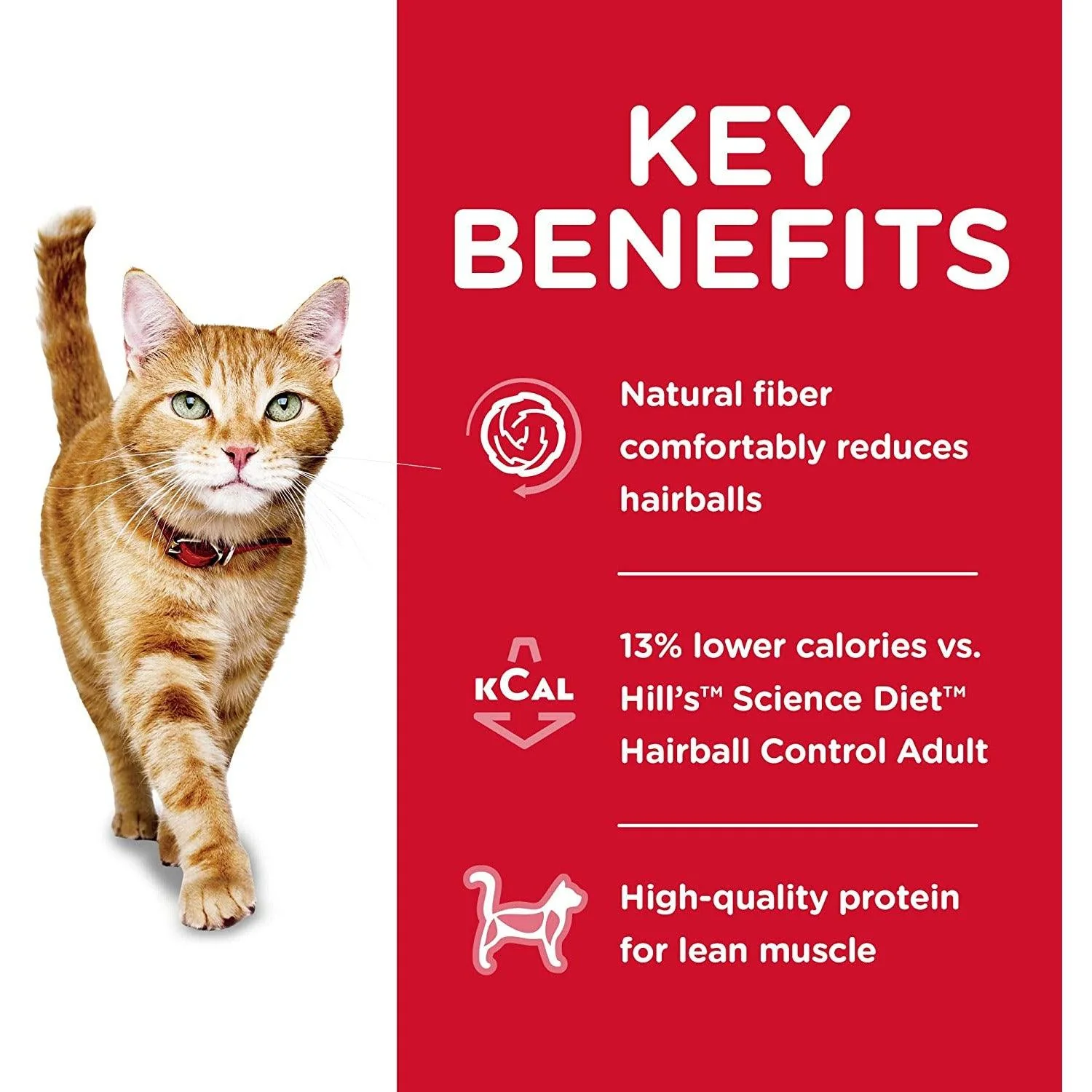 Hill's Science Diet Dry Cat Food, Adult, Hairball Control, Light for Healthy Weight & Weight Management, Chicken Recipe - Image 5