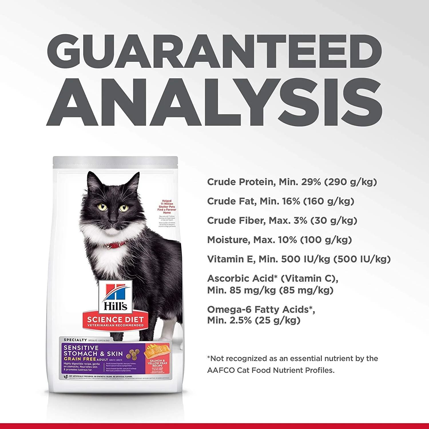 Hill's Science Diet, Dry Cat Food, Adult, Sensitive Stomach & Skin, Grain Free Salmon Recipe - Image 10