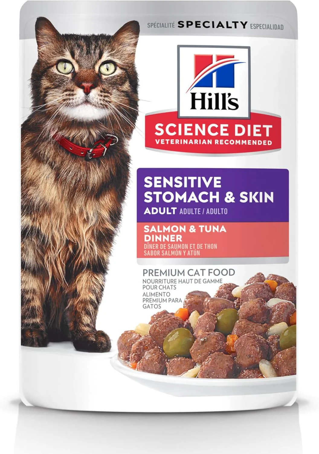 Hill's Science Diet Feline Sensitive Stomach & Skin Variety Pack Pouches Cat Food - Image 12