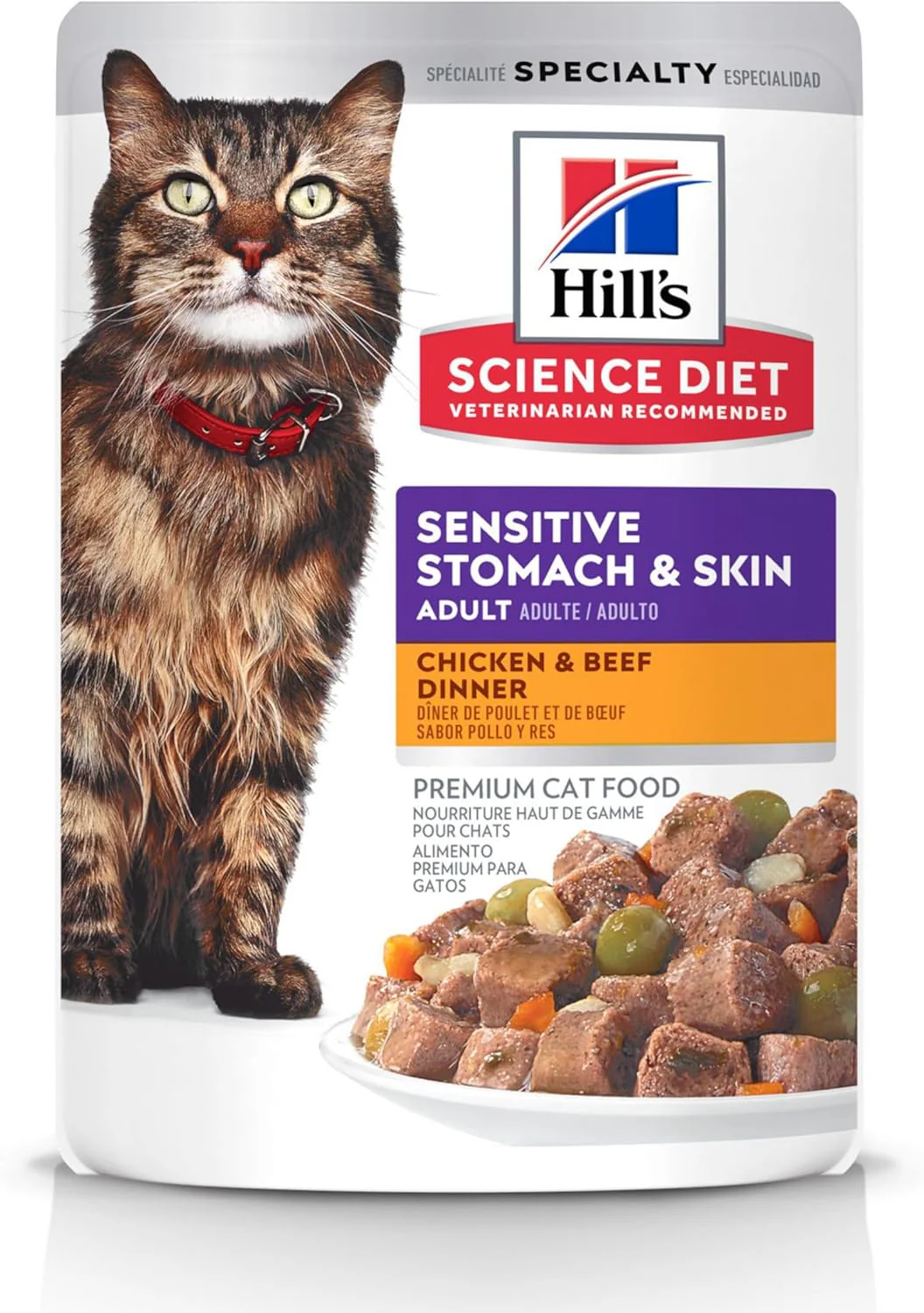 Hill's Science Diet Feline Sensitive Stomach & Skin Variety Pack Pouches Cat Food - Image 13