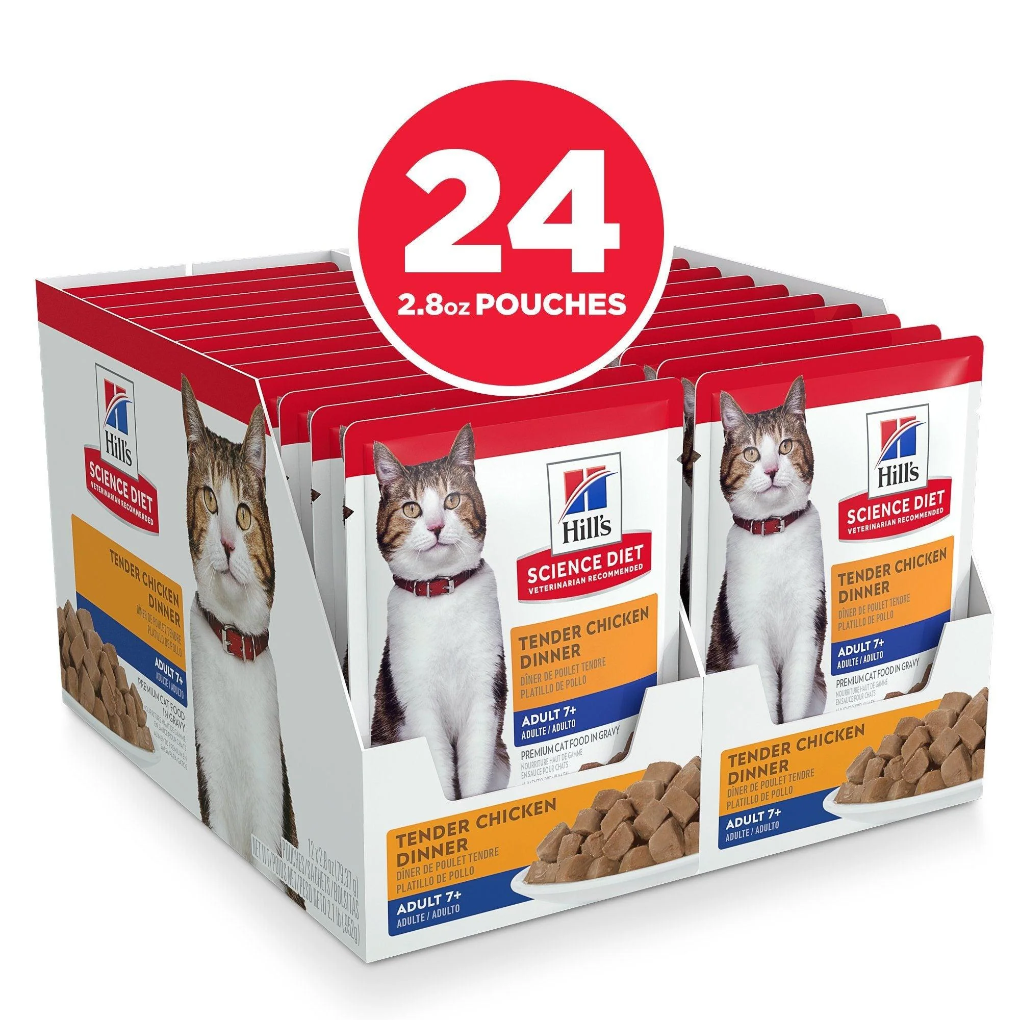 Hill's Science Diet Senior 7+ Wet Cat Food, Chicken, 79g pouch - Image 4