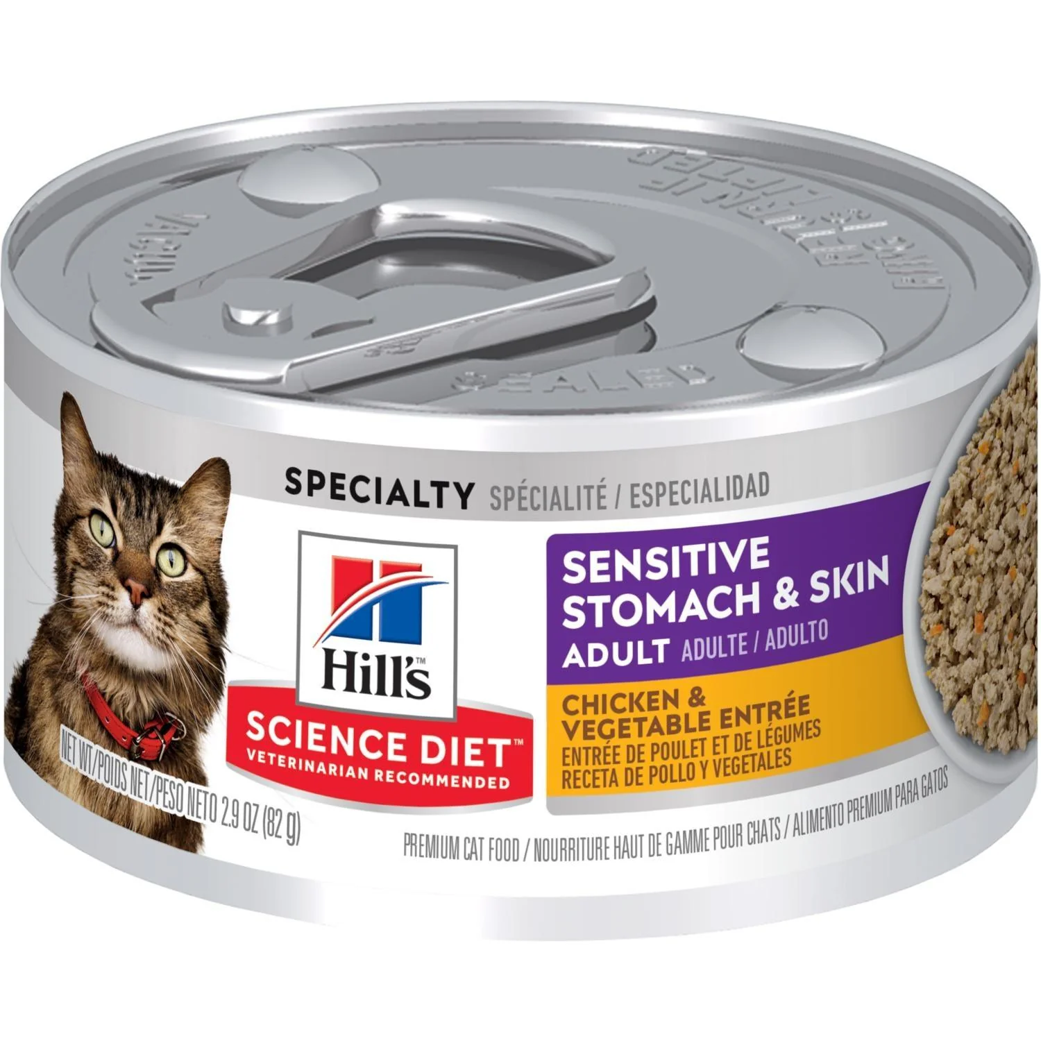 Hill's Science Diet Sensitive Stomach & Skin Chicken & Vegetable Entrée Cat Food