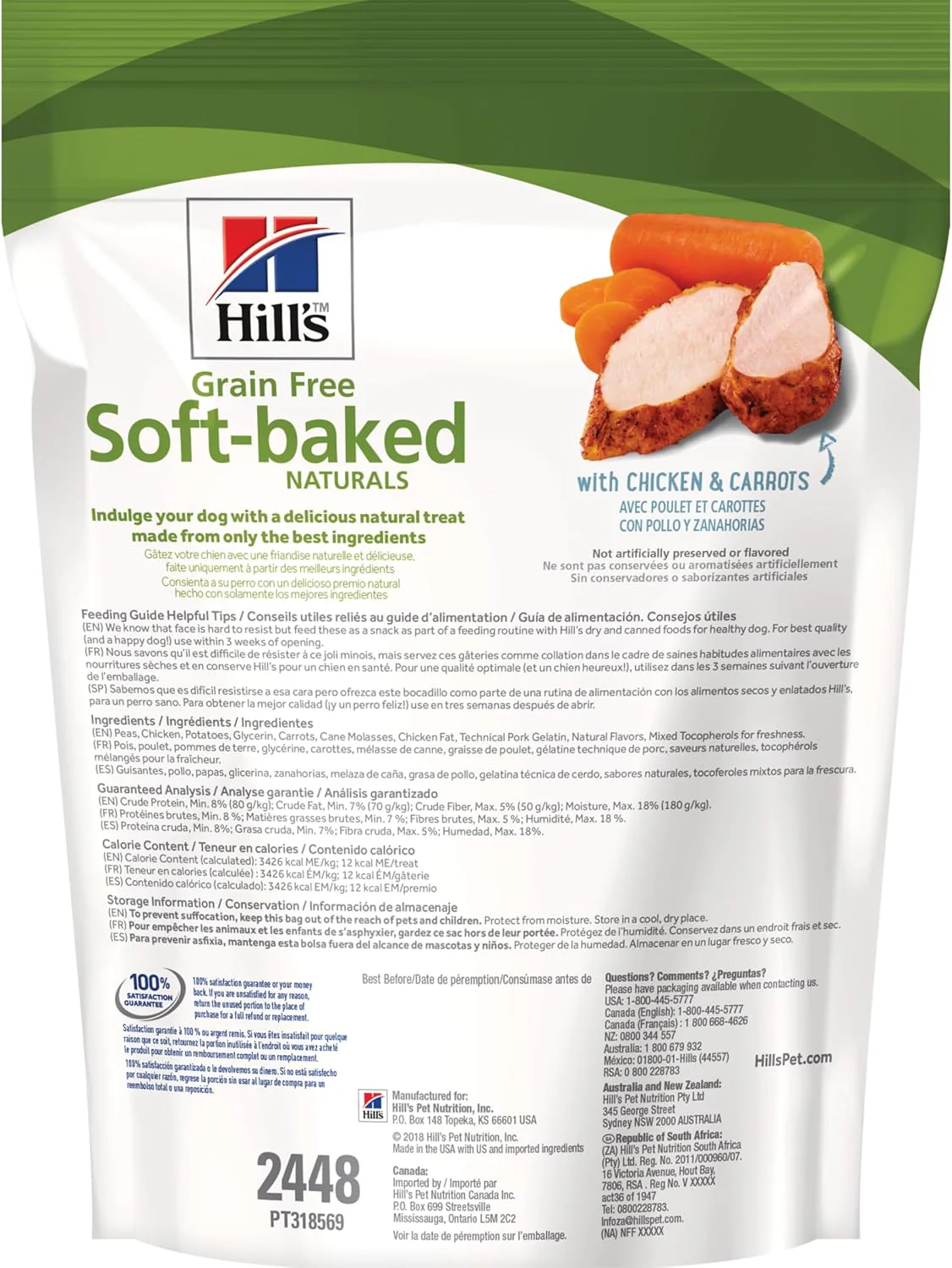 Hills Grain Free Soft-Baked Naturals Dog Treats with Chicken & Carrots - Image 2