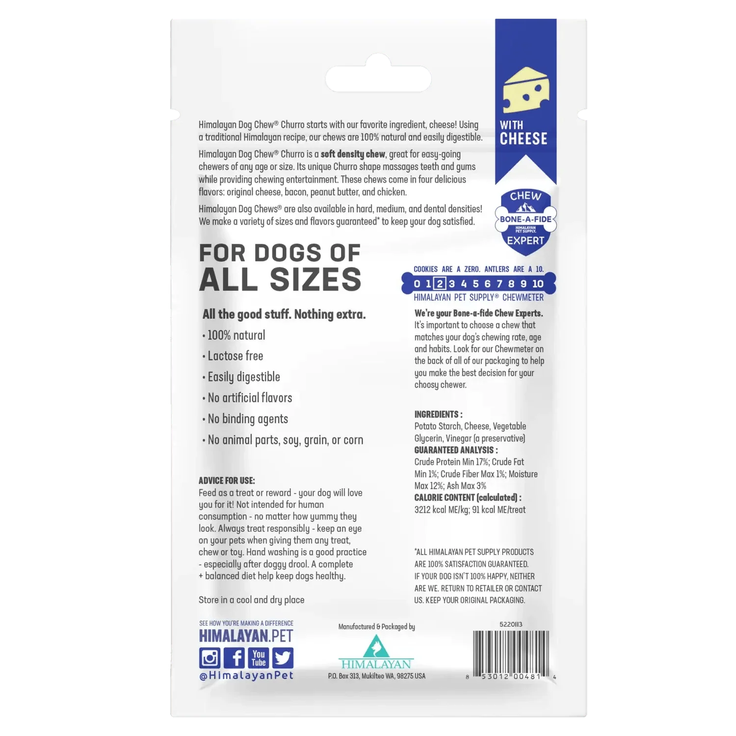 Himalayan Dog Chew Churro Cheese Dog Treat - Image 6
