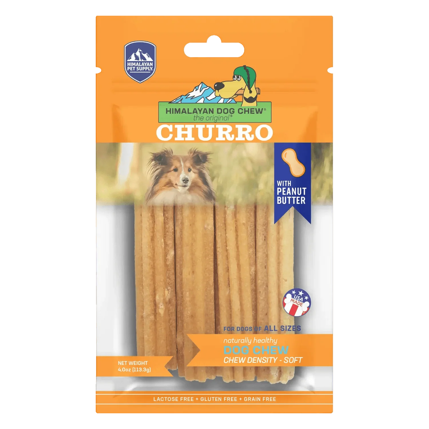 Himalayan Dog Chew Churro Peanut Butter Dog Treat