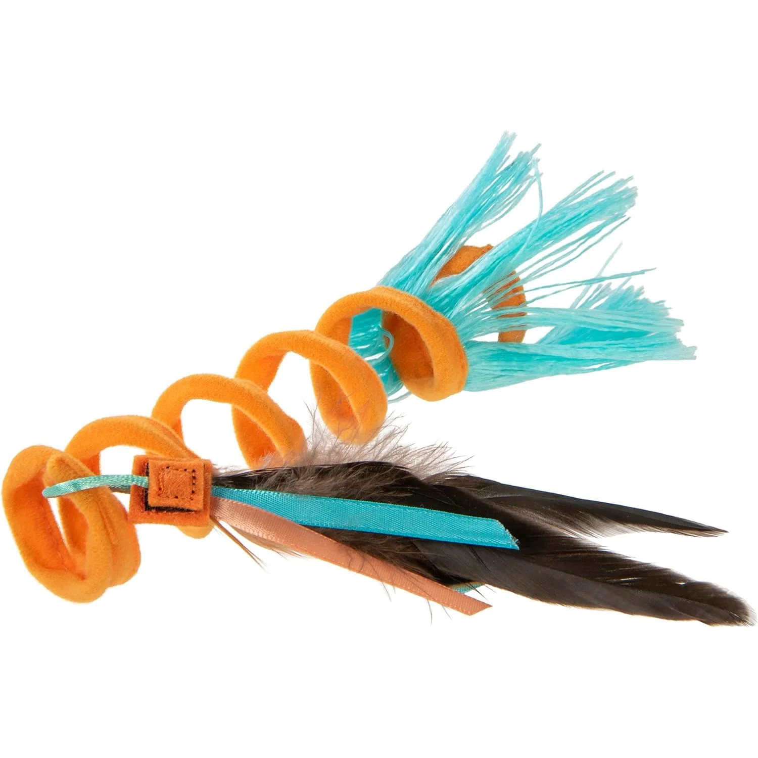 Instincts Cat Crazy Coils Spring with Fringe & Feathers - Image 4