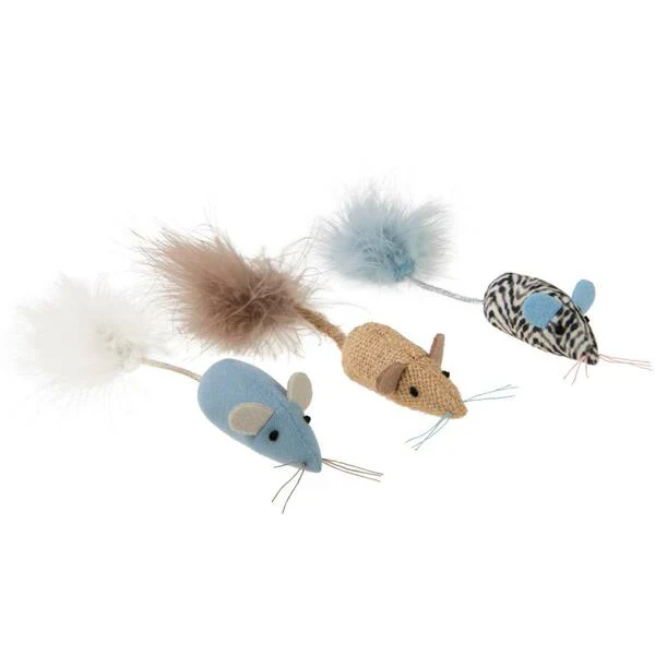 Instincts Cat Silvervine & Catnip Caravan Toss & Bat Mice 3 Pack - Image 2