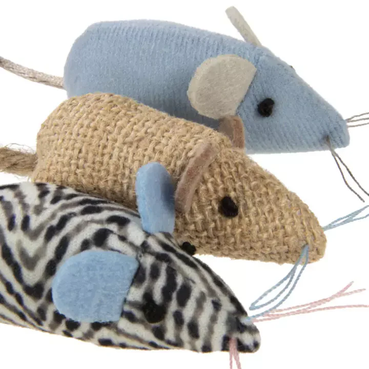 Instincts Cat Silvervine & Catnip Caravan Toss & Bat Mice 3 Pack - Image 3