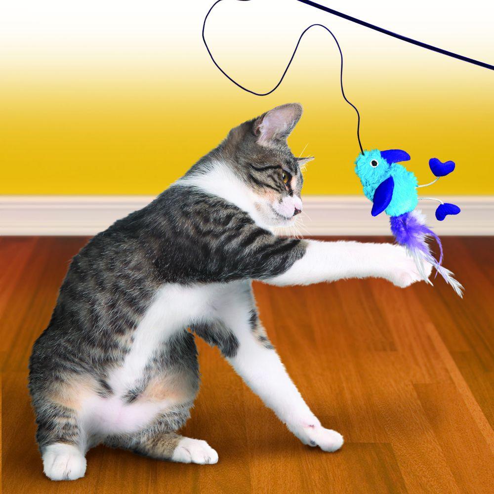 Kong Cat Toy Feather Teaser Assorted Characters - Image 2