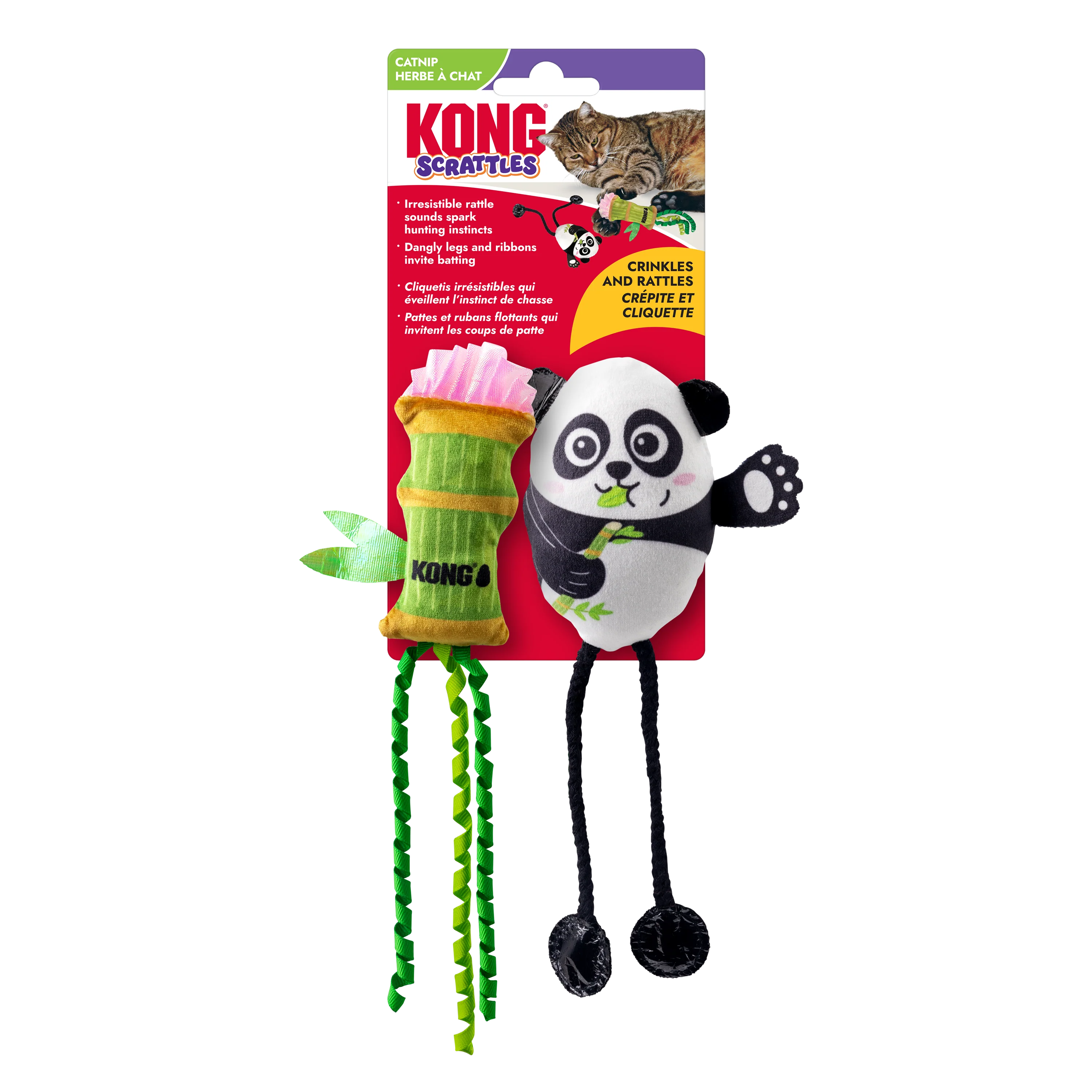 Kong Cats Scrattles Panda 2 pack