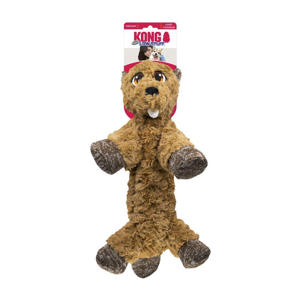 Kong Dog Toy Low Stuff Flopzie Beaver - Image 3