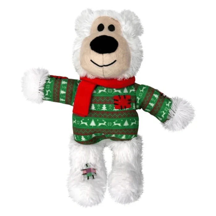 Kong Holiday Wild Knots Bear Dog Toy - Assorted Colours - Image 3