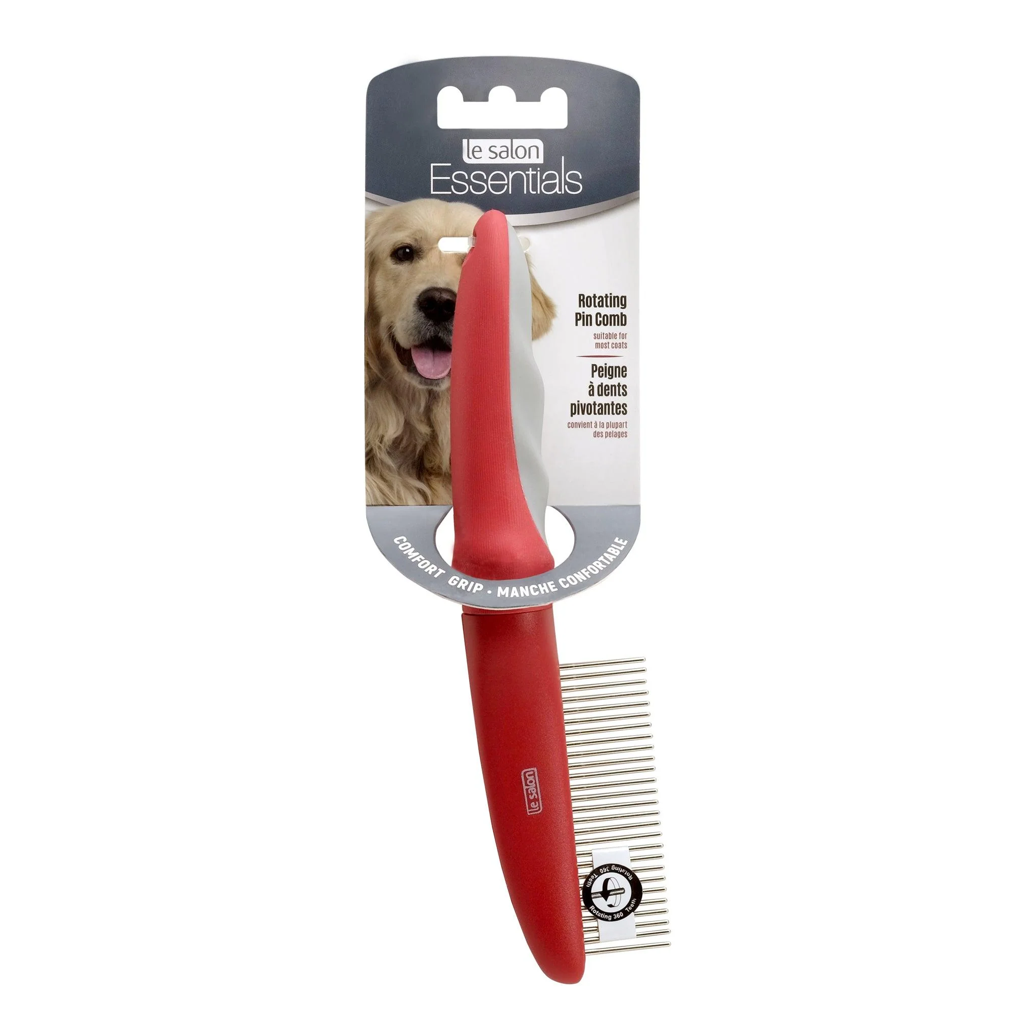Le Salon Essentials Rotating Pin Comb For Dogs - Image 2