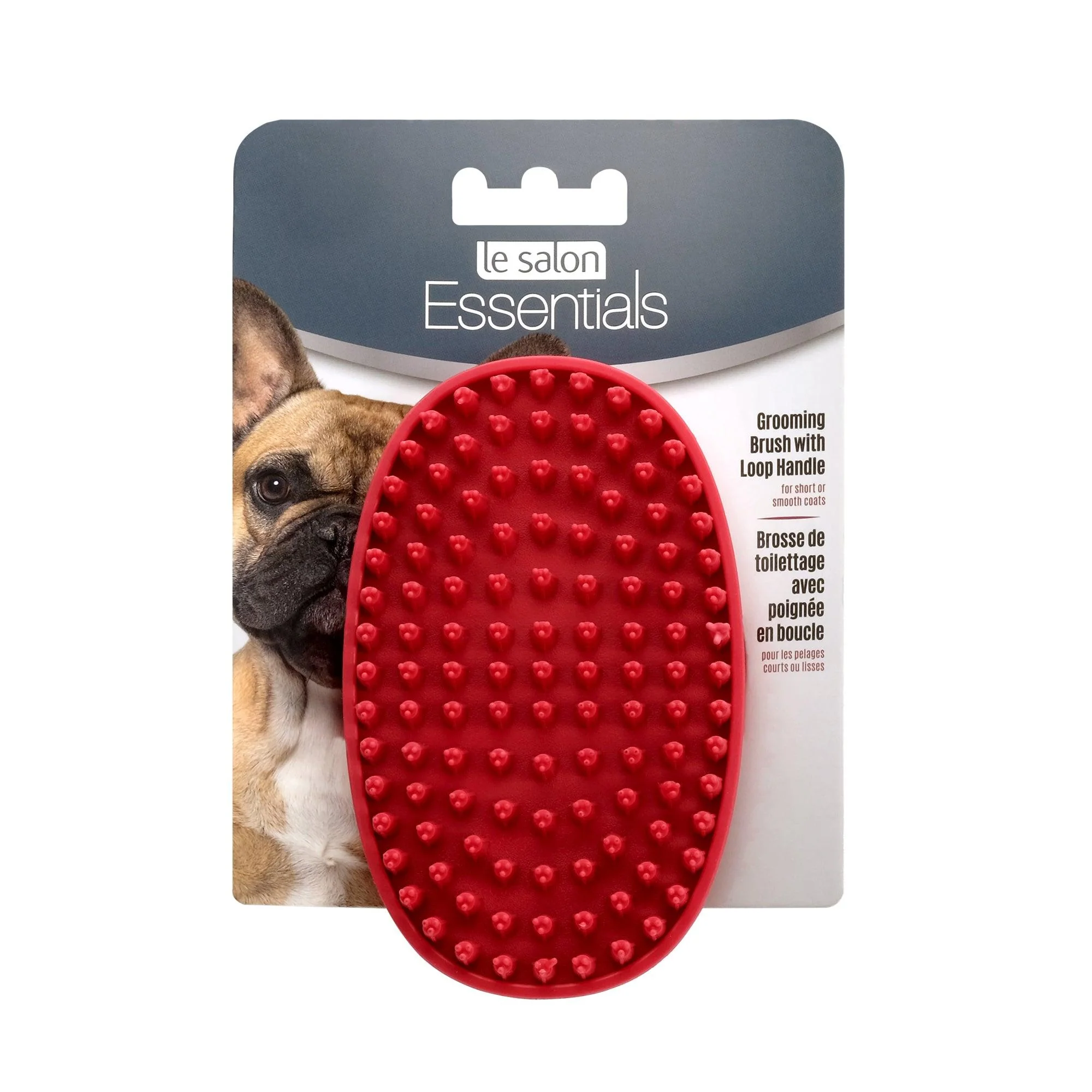 Le Salon Essentials Rubber Grooming Handle Brush For Dogs - Image 2