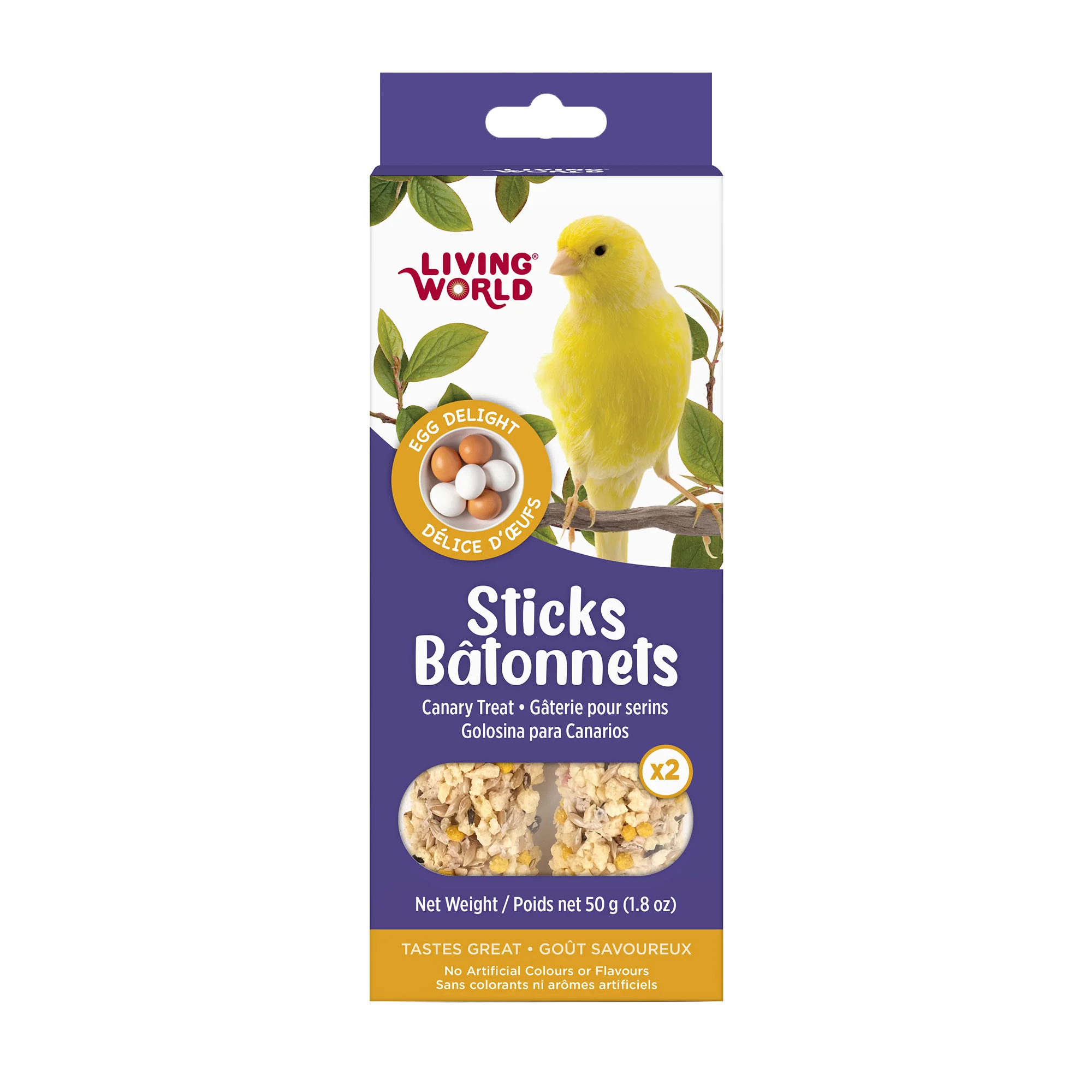 Living World Canary Egg Delight Treat Sticks
