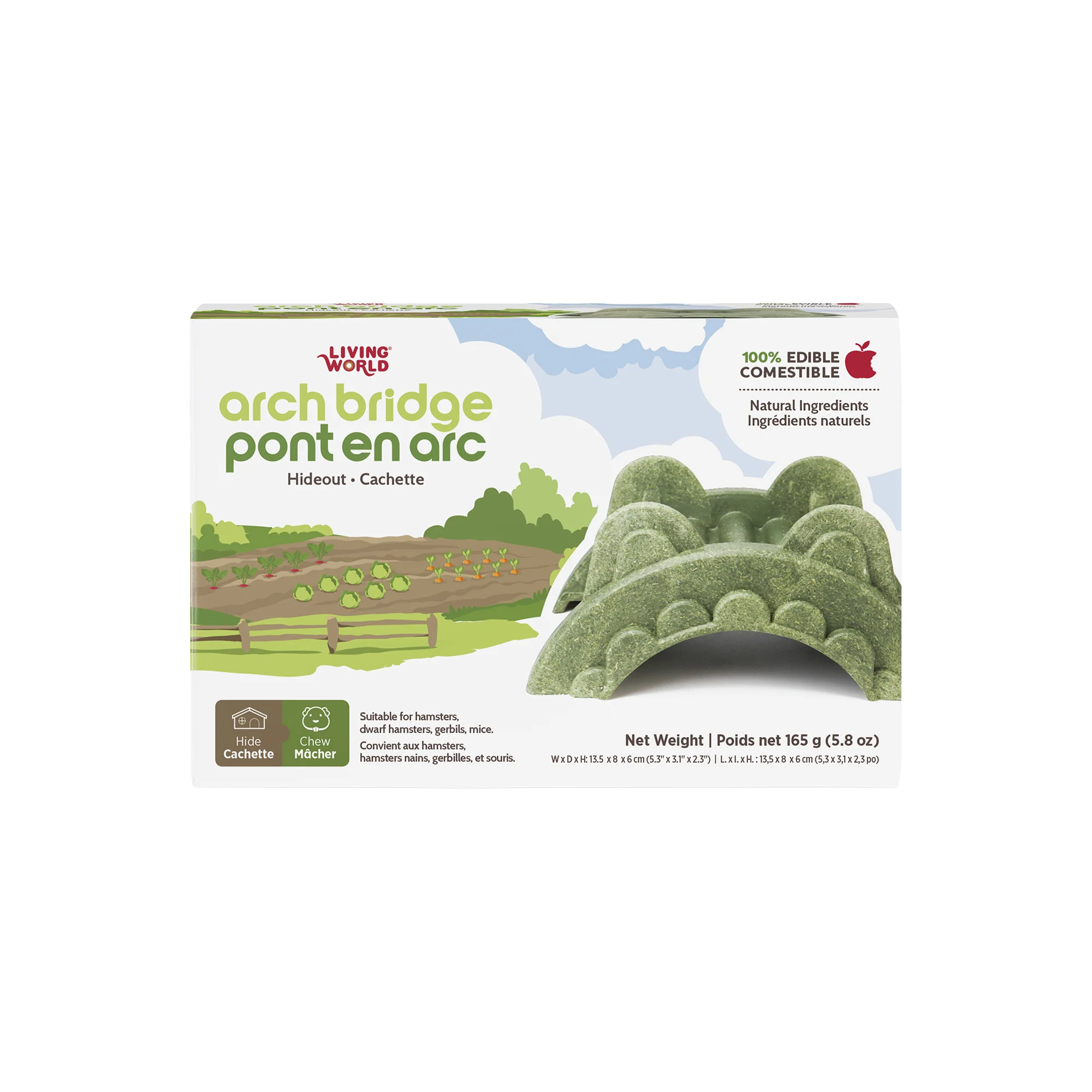 Living World Edible Arch Bridge Hideout for Small Animals - Image 2